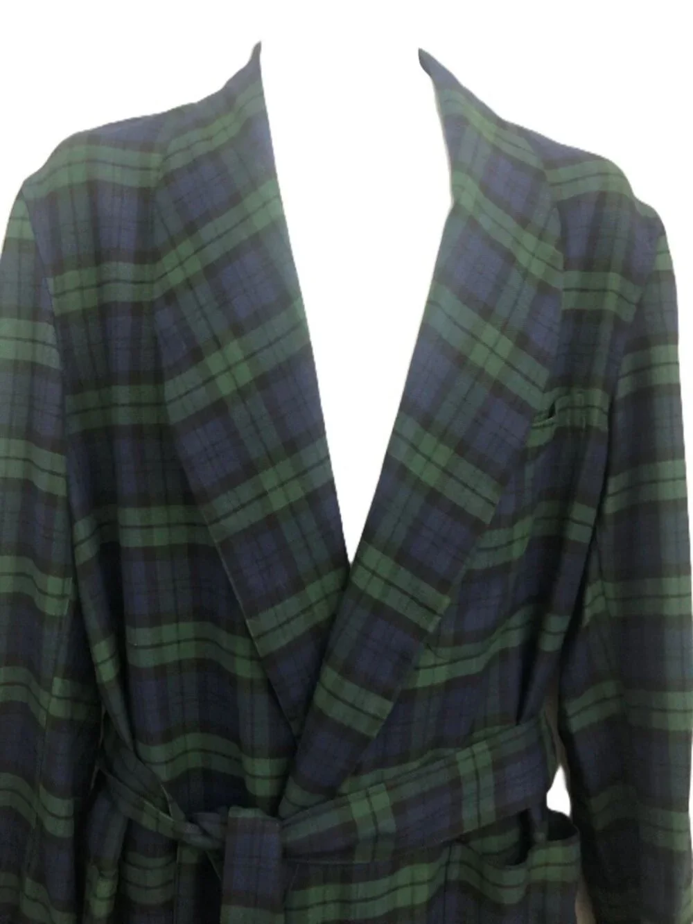 Baskin Chicago Vintage Mid-Century Classy Plaid Robe Smoking Jacket
